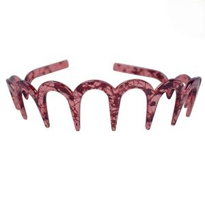 Burgundy Tooth Comb Wavy Headband! NEVER WORN!